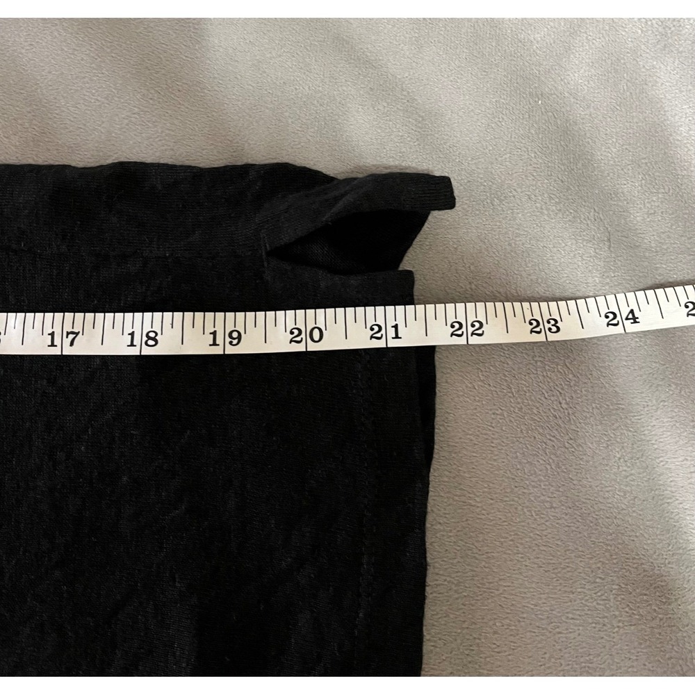 J. Jill Love Linen Black Short Sleeve Scoop Neck Relaxed Fit Top Large RN 97641 - Picture 6 of 6